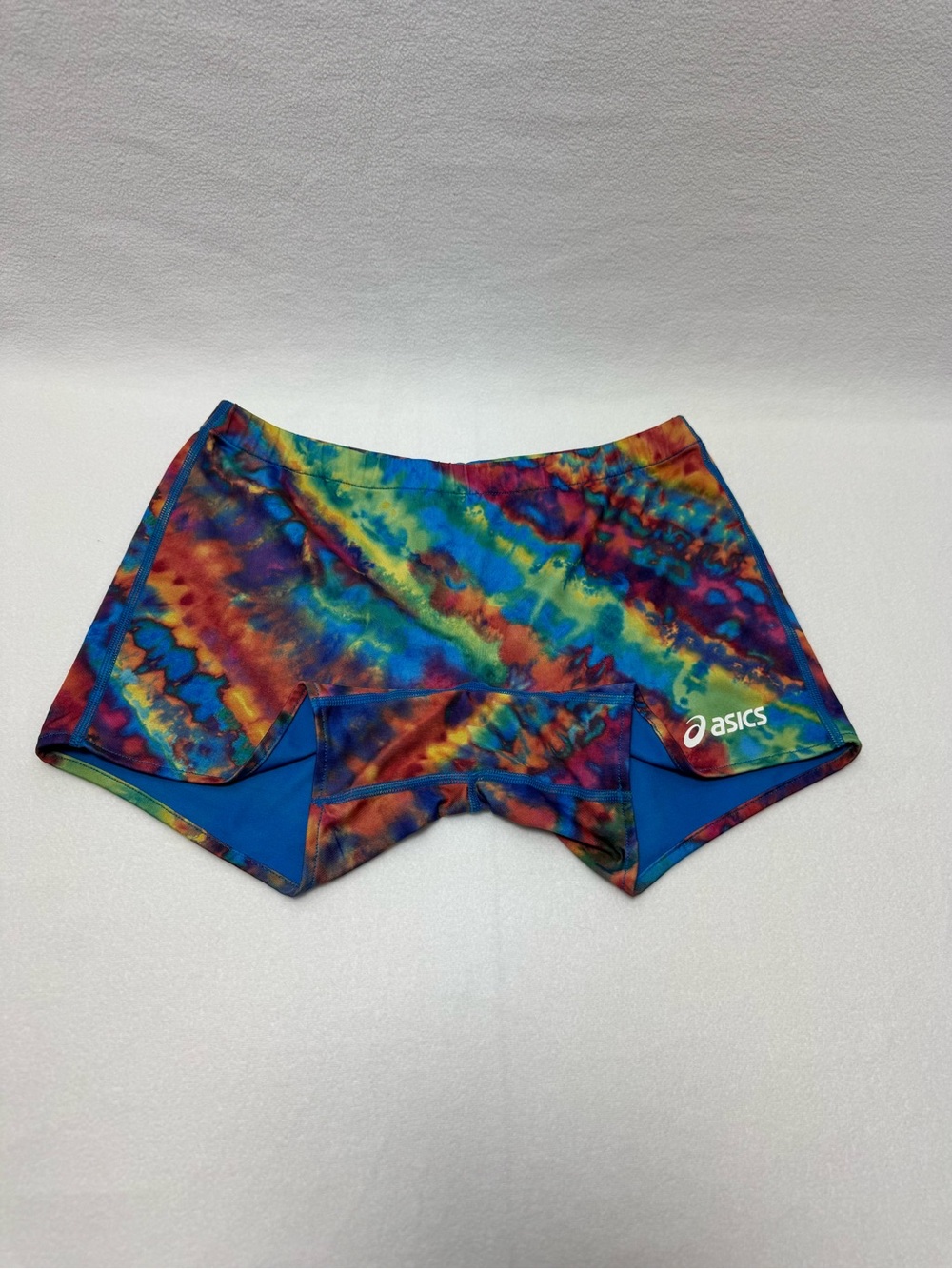 ASICS Reversible Tie Dye Vibrant Athletic Compression Shorts M